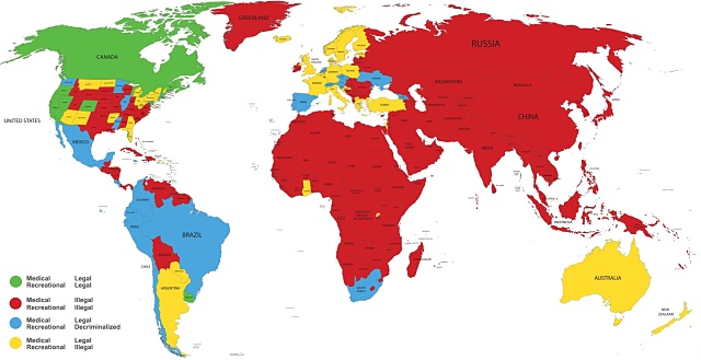 Cannabis map legal illegal medical recreational