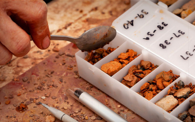 Drill chips Running Creek Northern Cobalt