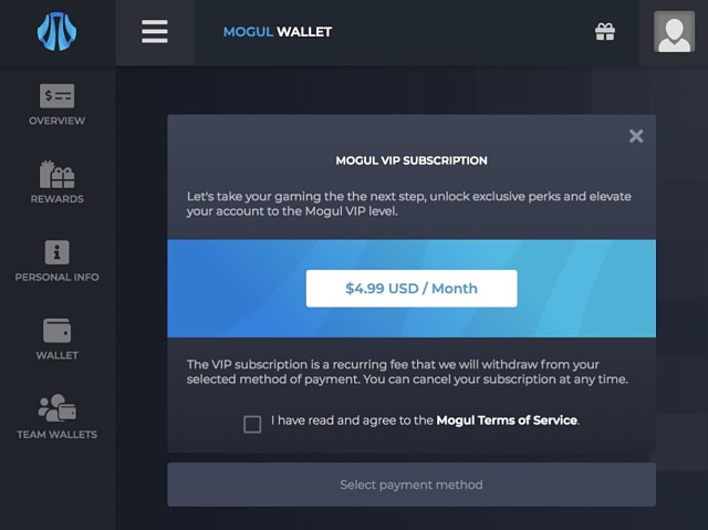 Mogul wallet eSports