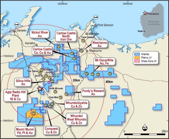 Artemis ARV prospects in WA Pilbara