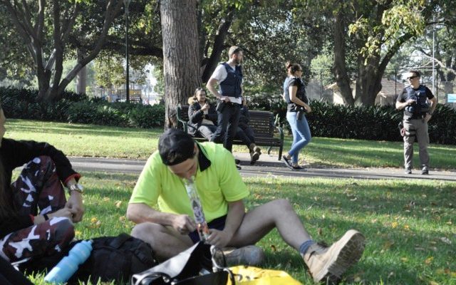 Victoria police cannabis 420 event Flagstaff Gardens