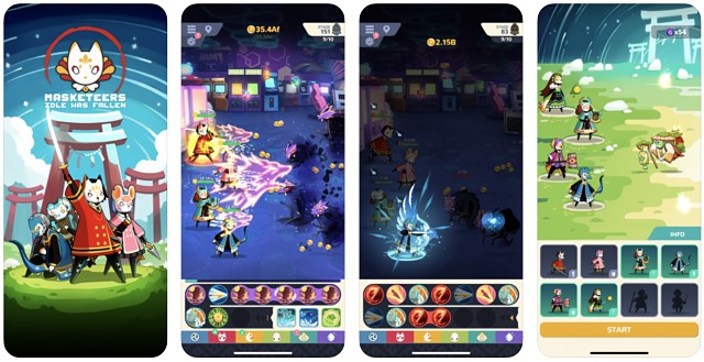 Masketeers idle has fallen game app