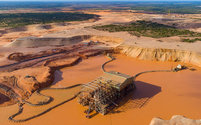 Dredge operation mineral sands