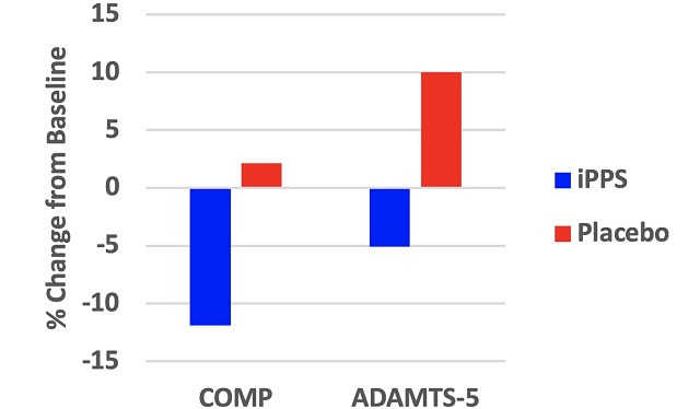 Paradigm Biopharmaceuticals iPPS placebo Phase 2b osteoarthritis trial endpoints