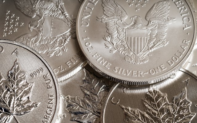 Silver money currency precious metal