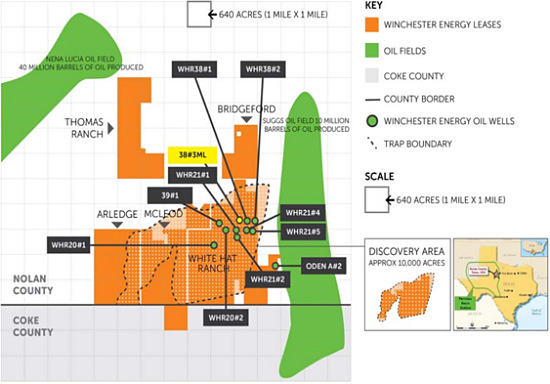 Winchester Energy leases map Nolan County Texas